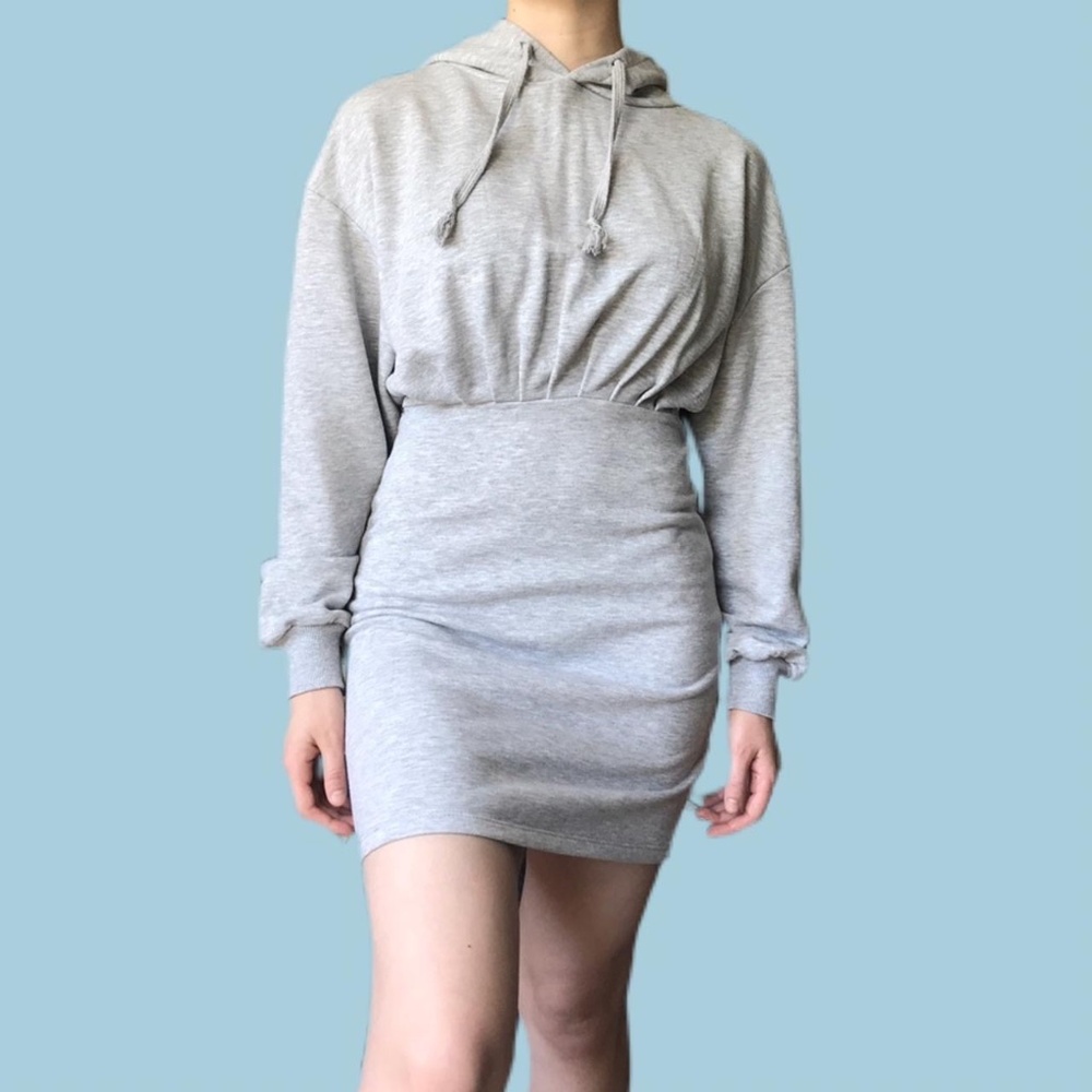 Topshop - hooded sweatshirt midi dress